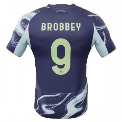 Ajax Amsterdam Brobbey 9 Fotbollströjor Borta 2025-26 Ajax Amsterdam Brobbey 9 Fotbollströjor Borta 2025-26
